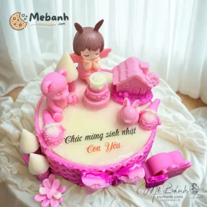 Bánh Rau Câu Búp Bê Gấu Hồng