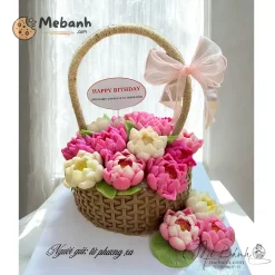 Bánh Rau Câu Giỏ Hoa Sen