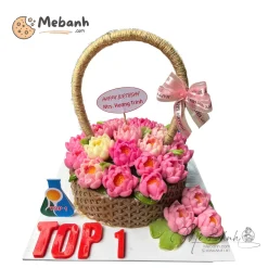 Bánh Rau Câu Giỏ Hoa Sen