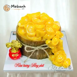 Bánh rau câu hình thỏi vàng mừng khai trương đẹp tại Biên Hòa