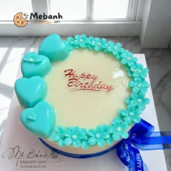 Bánh Rau Câu Trang Trí Hoa và Tim