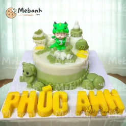 Bánh rau câu bé rồng xanh đáng yêu