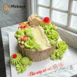 Bánh rau câu ngôi nhà xương rồng