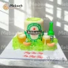 Bánh rau câu sinh nhật hình bia Heineken