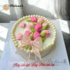Bánh sinh nhật tulip hồng dịu