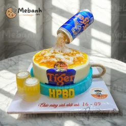 Bánh rau câu Bia Tiger nổi bọt sinh nhật