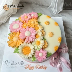 Bánh rau câu hoa cúc họa mi sinh nhật
