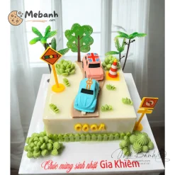Bánh sinh nhật ô tô đường phố cho bé trai