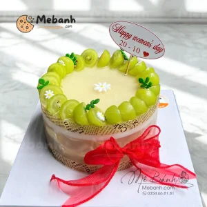 Bánh sinh nhật rau câu kết hợp trái cây nho