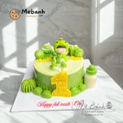 Bánh Rau Câu Bé Rắn Xanh Lá Mừng Thôi Nôi