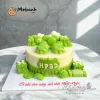 Bánh rau câu heo con màu xanh sinh nhật