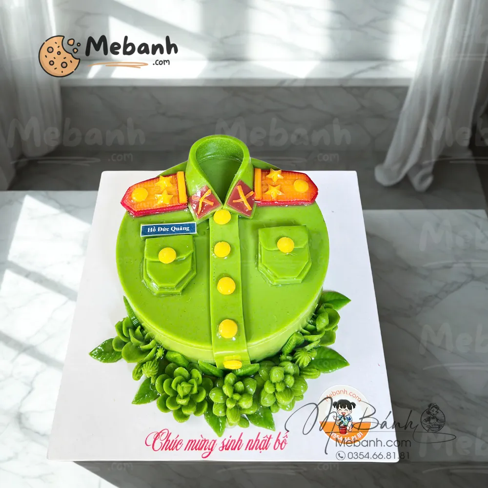 Bánh rau câu quân phục công an